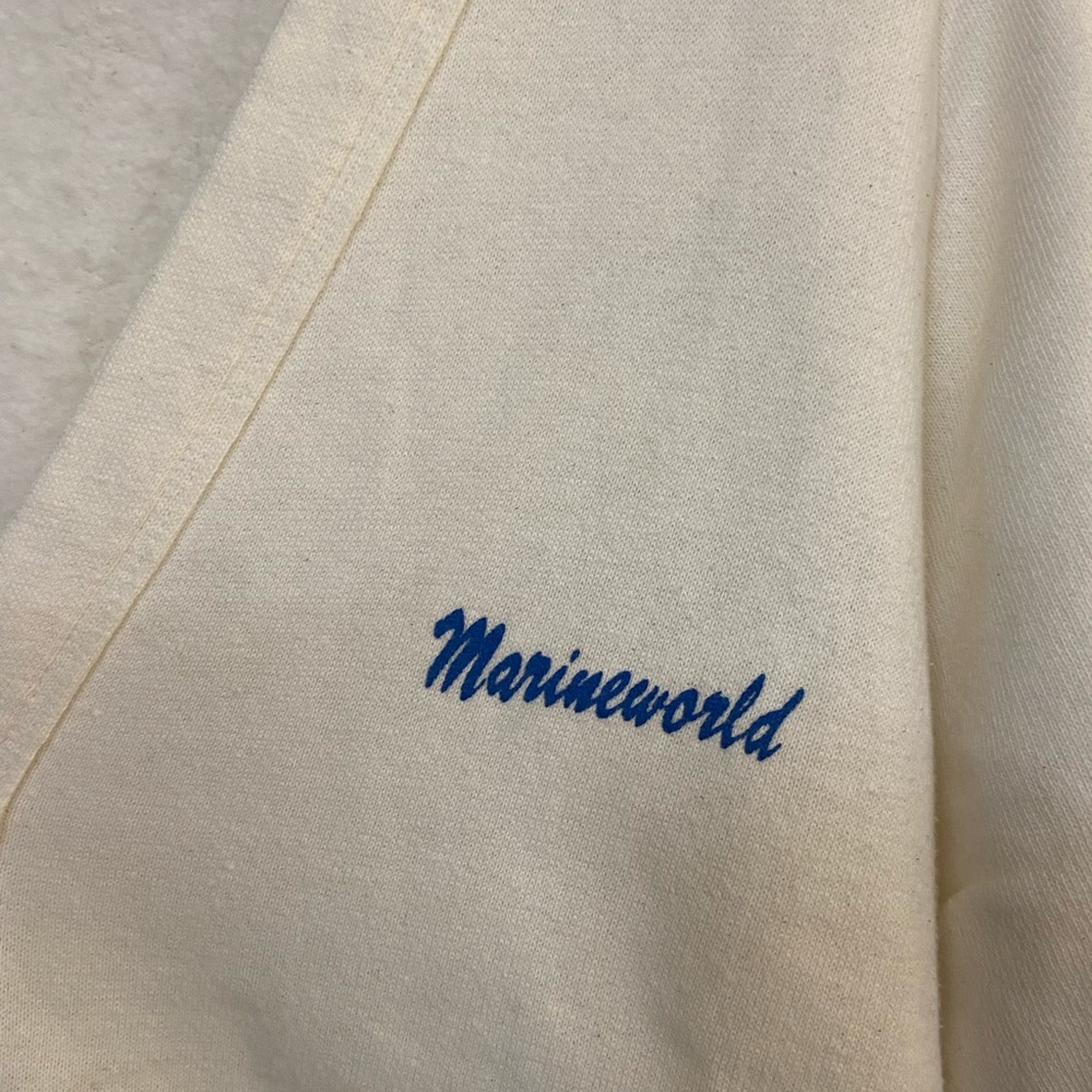 Vintage Defunct Marine World Varsity Button Down Sweater Women’s M MINTY RARE - Picture 3 of 7